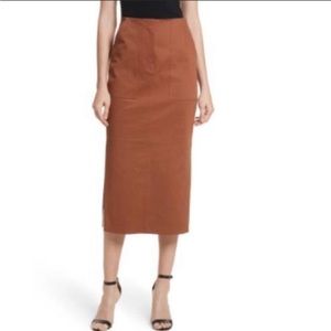 “DVF”Midi Twill Pencil Skirt small